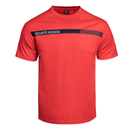 T-shirt SÉCU-ONE Sécurité Incendie rouge
