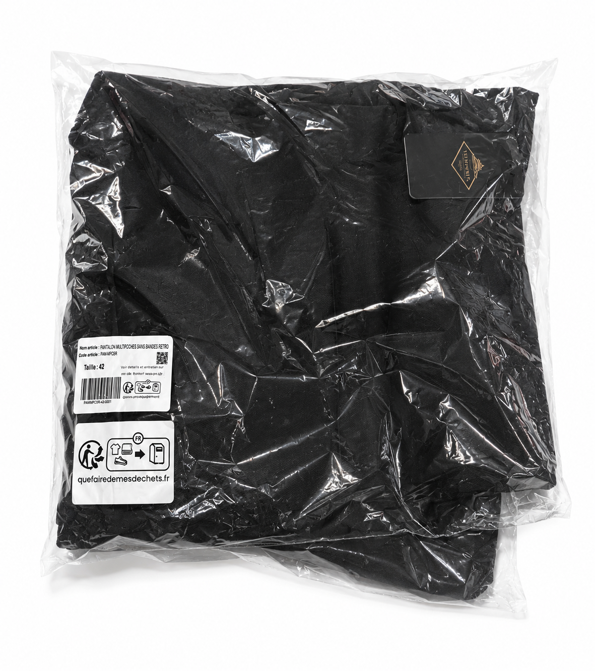 Lot de 2 Pantalons Multipoches Anti-Statique Noir — Taille 42 | VVS