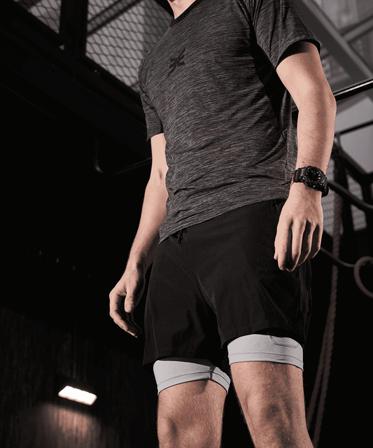 T-shirt de Sport Stamina Kaki / Gris