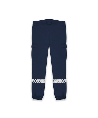 Pantalon Sécurité Privée marine avec bandes HV - GK SAFETEK®️