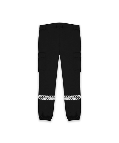 Pantalon Sécurité Privée noir avec bandes HV - GK SAFETEK®️