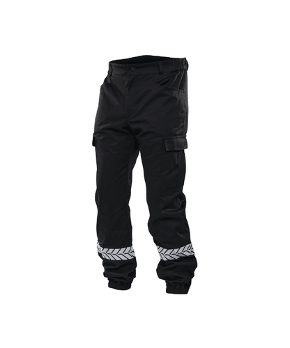 Pantalon Sécurité Privée noir avec bandes HV - GK SAFETEK®️