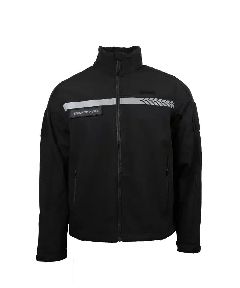 Softshell Sécurité Privée avec bandes HV – GK SAFETEK®️