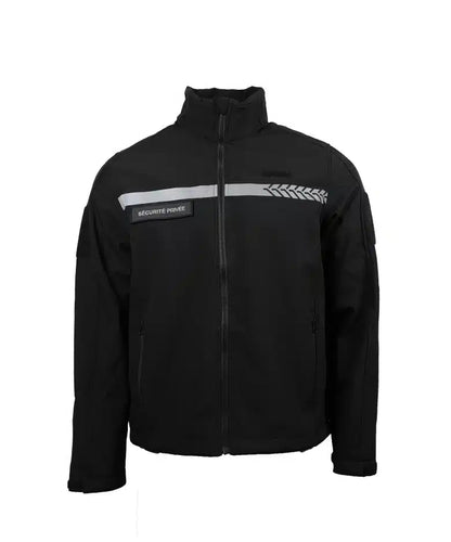 Softshell Sécurité Privée avec bandes HV – GK SAFETEK®️