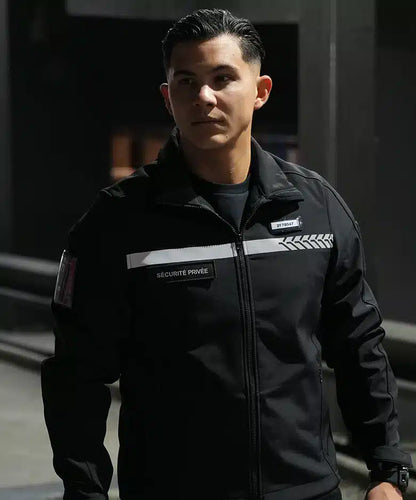 Softshell Sécurité Privée avec bandes HV – GK SAFETEK®️