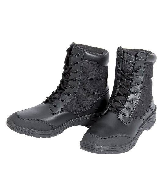 Chaussures d'Intervention Cuir & Toile Noir