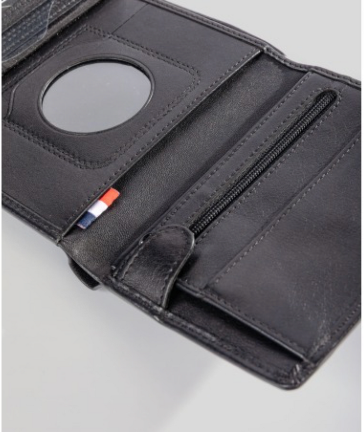 Portefeuille 3 volets en cuir noir – GK 4283