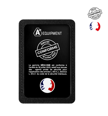 Porte-carte velcro SÉCU-ONE — Noir