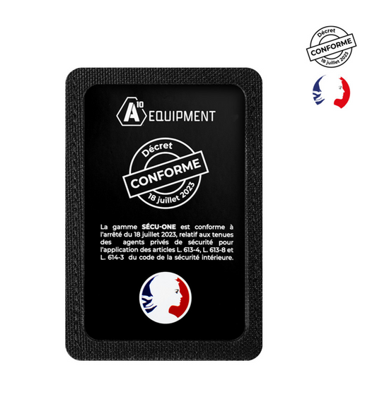 Porte-carte velcro SÉCU-ONE — Noir
