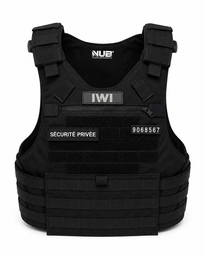 Gilet Porte-Plaque Balistique — Système MOLLE — Largage Rapide | NUB by MF Technology