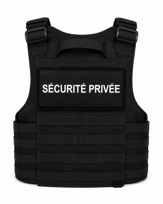Gilet Porte-Plaque Balistique — Système MOLLE — Largage Rapide | NUB by MF Technology