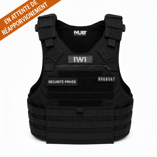 Gilet Porte-Plaque Balistique — Système MOLLE — Largage Rapide | NUB by MF Technology