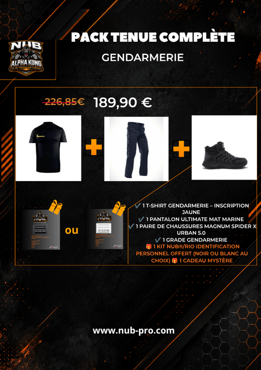 PACK TENUE COMPLÈTE GENDARMERIE | Kit NUB® OFFERT