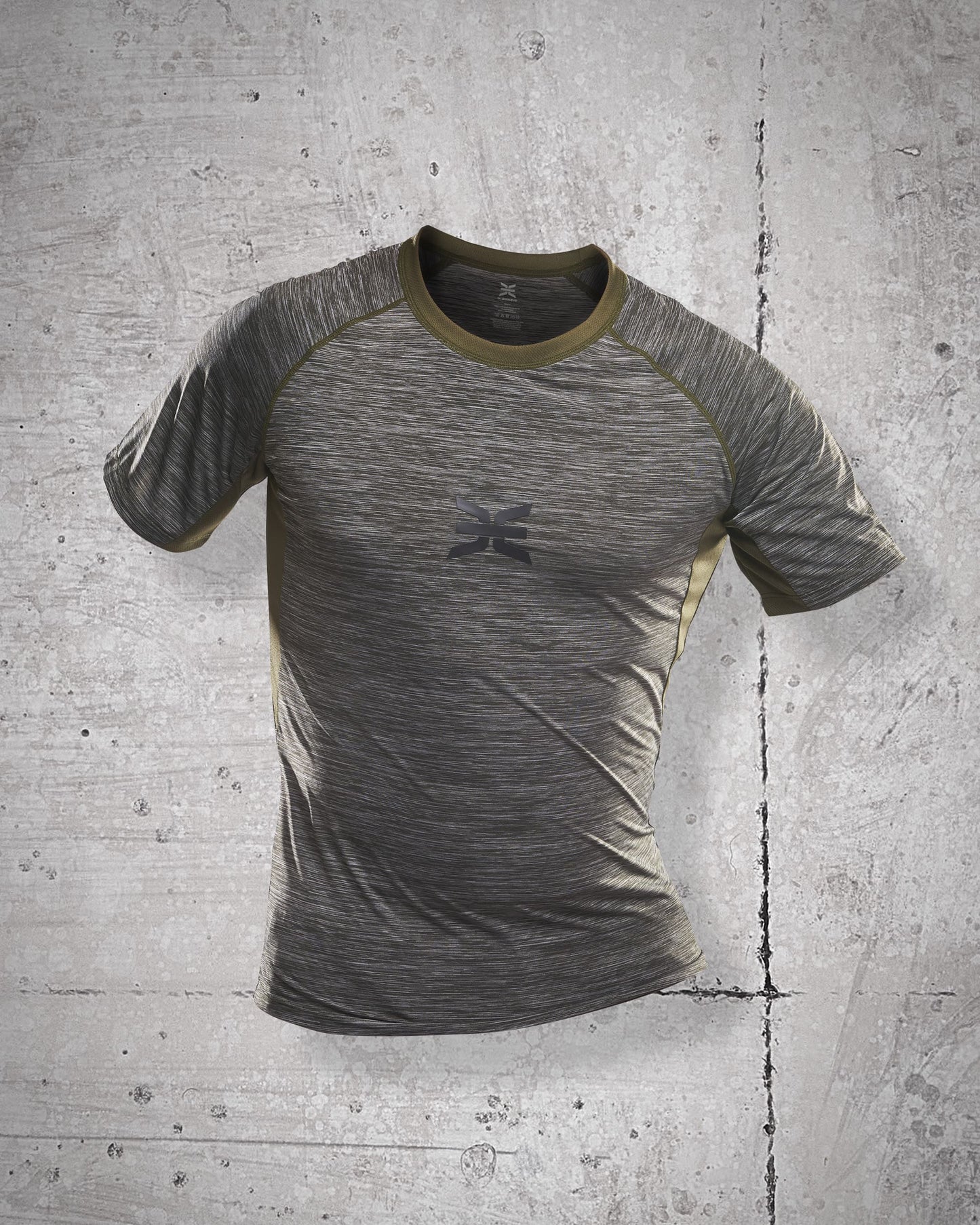 T-shirt de Sport Stamina Kaki / Gris