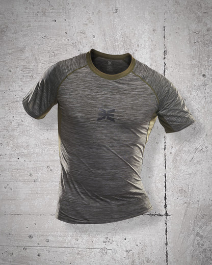 T-shirt de Sport Stamina Kaki / Gris