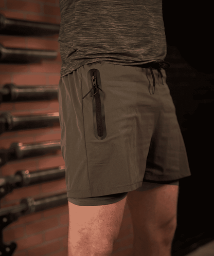 Short de Sport Sprint 2-en-1 GK UNDERCOVER Kaki