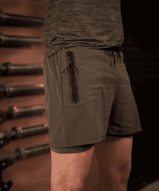 Short de Sport Sprint 2-en-1 GK UNDERCOVER Kaki