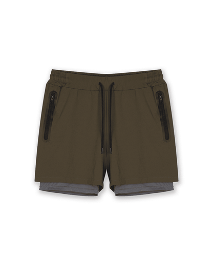 Short de Sport Sprint 2-en-1 GK UNDERCOVER Kaki