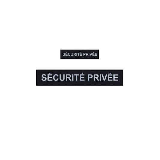 Pack Flaps Sécurité Privée Noir HV - Poitrine et Dos