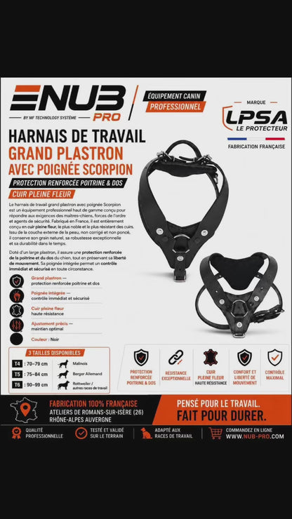 Harnais de Travail Grand Plastron avec Poignée Scorpion