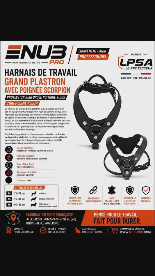 Harnais de Travail Grand Plastron avec Poignée Scorpion